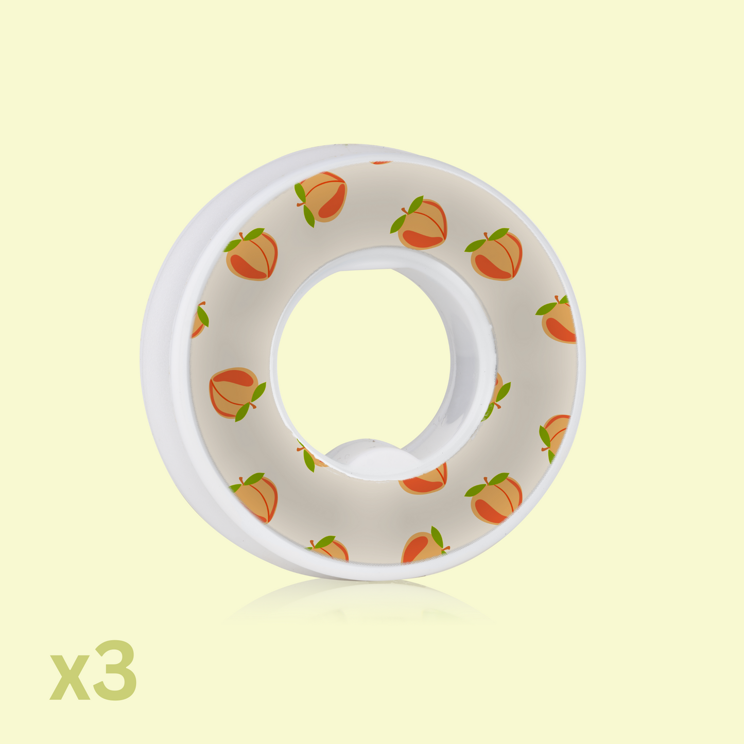 סט 3 טבעות - אפרסק